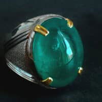 large emerald stone ring, emerald stone cabochon ring, large emerald stone ring, big colombian emerald ring, emerald cabochon stone price, buy colombian emerald, rare gemstones for sale, Gem Gardener