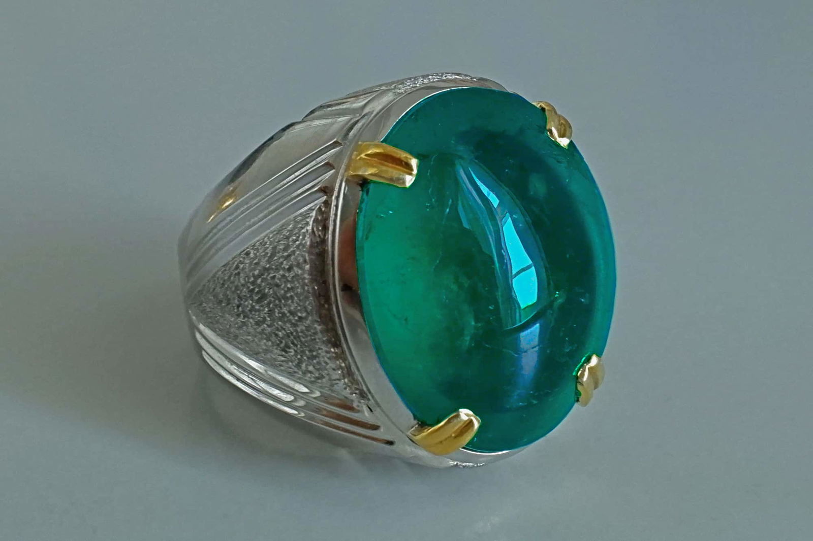 large emerald stone ring, emerald stone cabochon ring, large emerald stone ring, big colombian emerald ring, emerald cabochon stone price, buy colombian emerald, rare gemstones for sale, Gem Gardener
