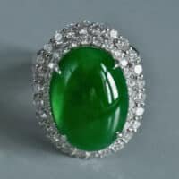 Imperial Green Jadeite Ring, imperial green jade price, imperial green jade ring for sale, jade ring singapore, fine jadeite jewelry, jadeite ring auction, Gem Gardener
