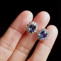 blue sapphire necklace and earring set, sapphire lavalier necklace, blue sapphire necklace singapore, buy sapphire necklace earring set, blue sapphire singapore, Gem Gardener