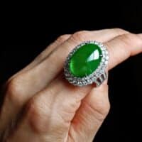 Imperial Green Jadeite Ring, imperial green jade price, imperial green jade ring for sale, jade ring singapore, fine jadeite jewelry, jadeite ring auction, Gem Gardener