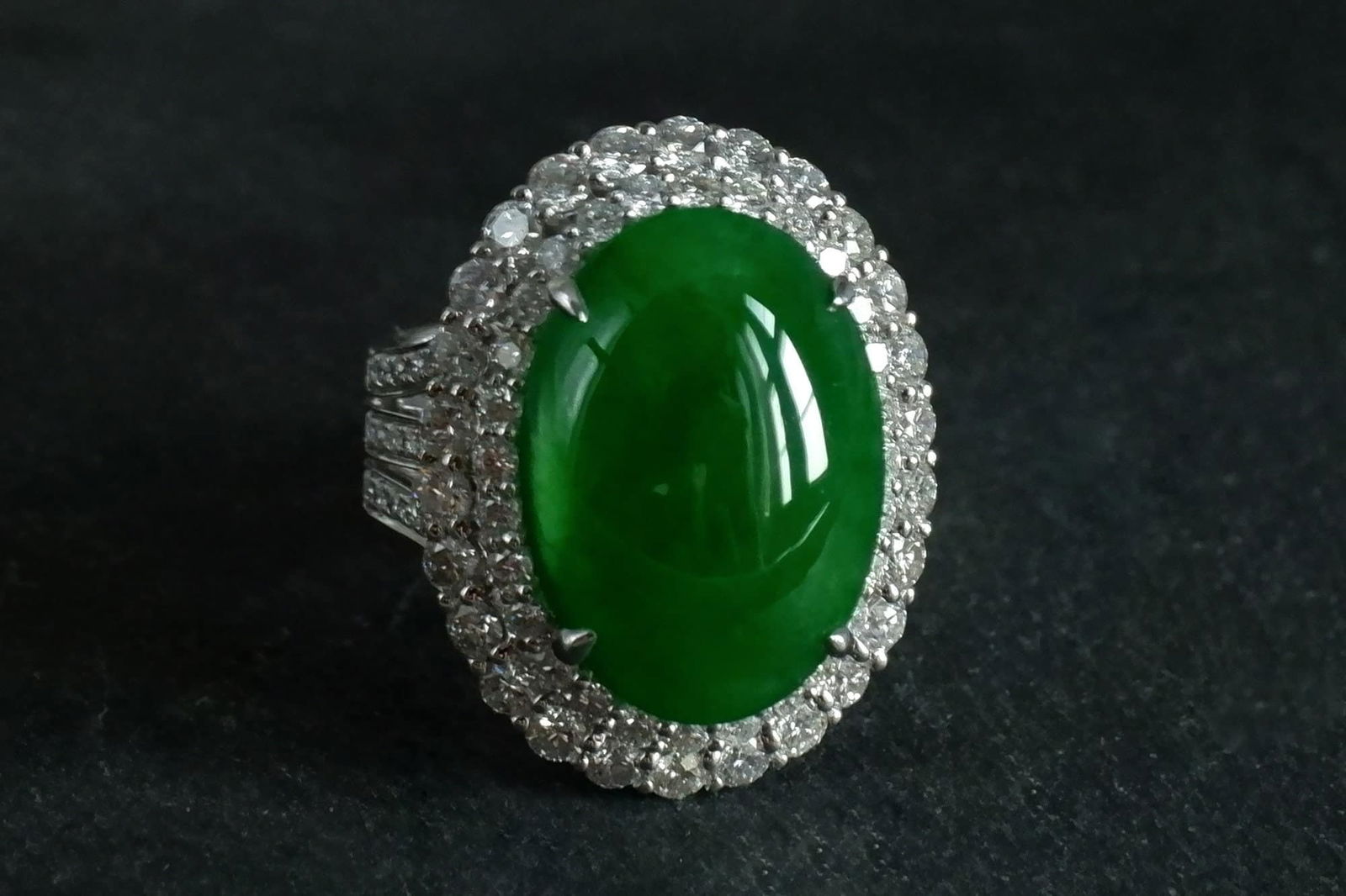 Imperial Green Jadeite Ring, imperial green jade price, imperial green jade ring for sale, jade ring singapore, fine jadeite jewelry, jadeite ring auction, Gem Gardener