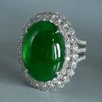 Imperial Green Jadeite Ring, imperial green jade price, imperial green jade ring for sale, jade ring singapore, fine jadeite jewelry, jadeite ring auction, Gem Gardener
