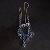 blue sapphire necklace and earring set, sapphire lavalier necklace, blue sapphire necklace singapore, buy sapphire necklace earring set, blue sapphire singapore, Gem Gardener