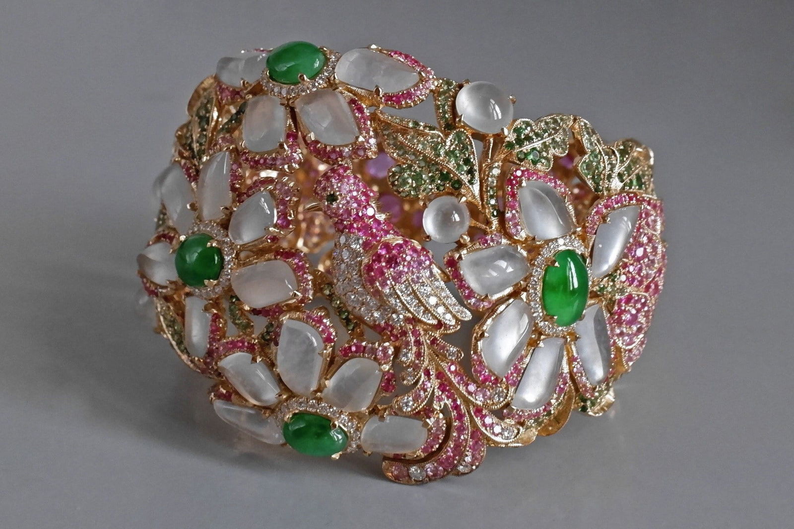 Art Nouveau Cuff Bracelet, art nouveau examples, high jewelry bracelet, flower bangle bracelet gold, art nouveau jewellery, art nouveau singapore, Gem Gardener