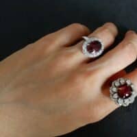 Vintage Red Ruby Ring, unheated blood red ruby, unheated ruby ring, ruby engagement ring singapore, ruby engagement rings vintage, Gem Gardener