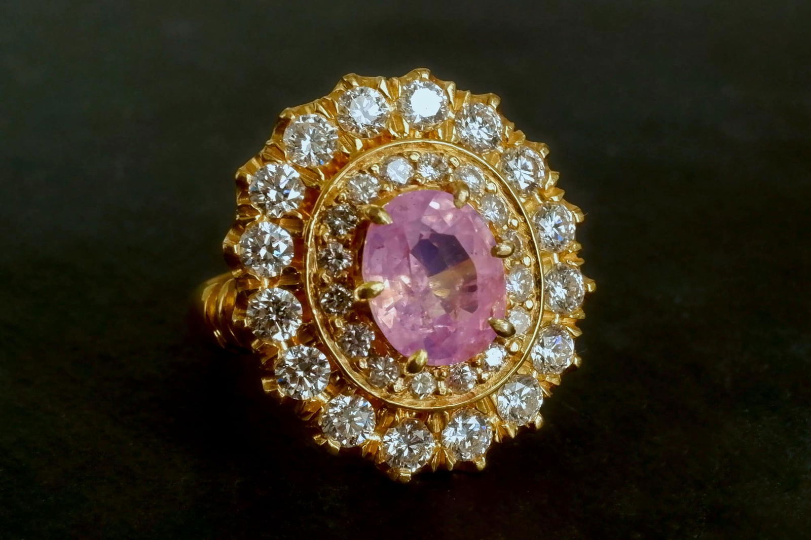 Padparadscha Sapphire Ring, padparadscha sapphire engagement ring, light padparadscha sapphire, padparadscha sapphire singapore, sapphire ring singapore, Gem Gardener