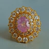 Padparadscha Sapphire Ring, padparadscha sapphire engagement ring, light padparadscha sapphire, padparadscha sapphire singapore, sapphire ring singapore, Gem Gardener