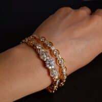 Dainty Diamond Bracelet, delicate diamond bracelet, old european cut diamond bracelet peranakan bracelet, peranakan jewelry singapore, Gem Gardener