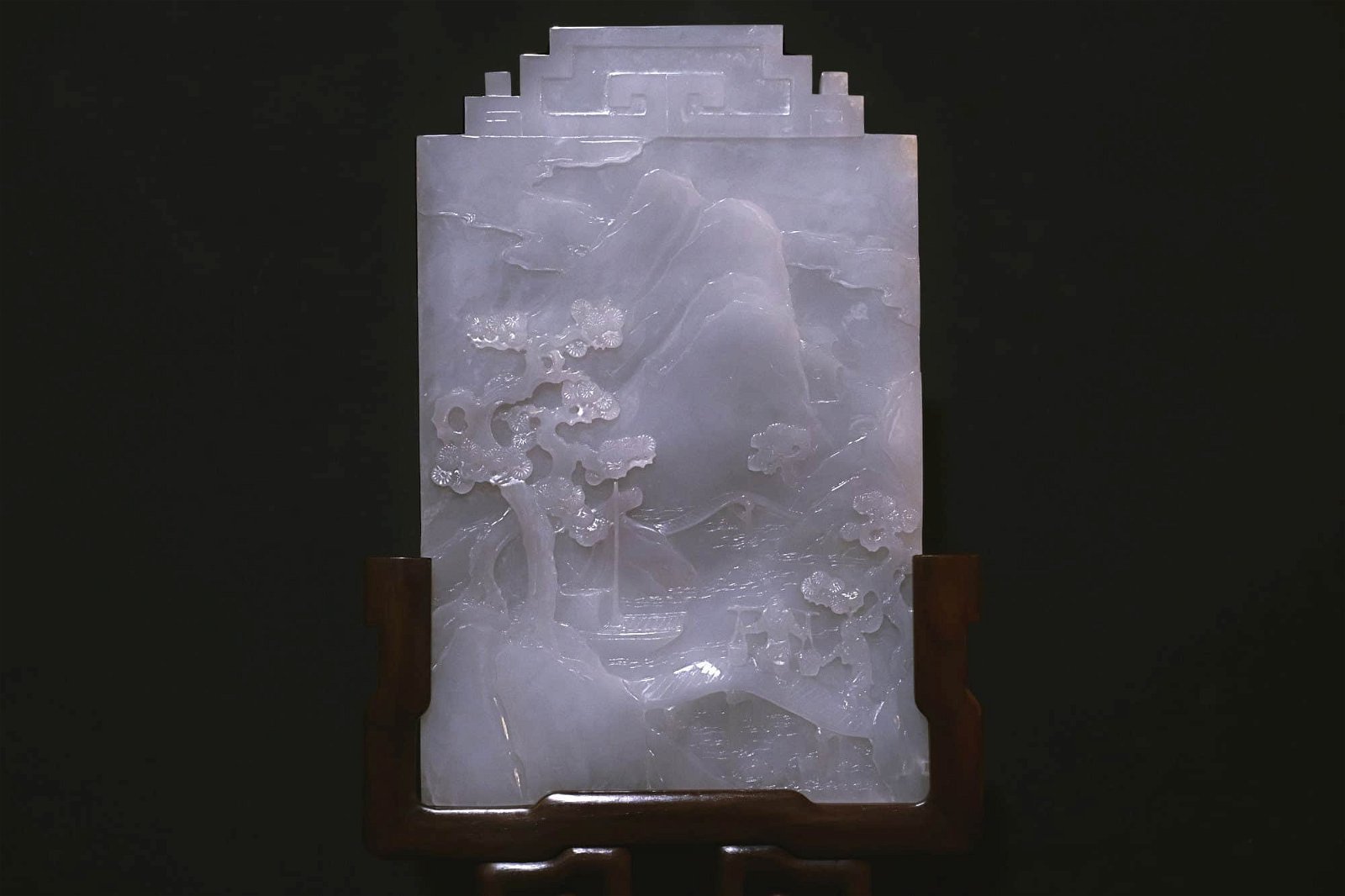 Chinese Jade Table Screen, white jade carvings for sale, nephrite antique jewellery, antique table screen, chinese jade ornaments, jade auction singapore, qing jade carving, Gem Gardener
