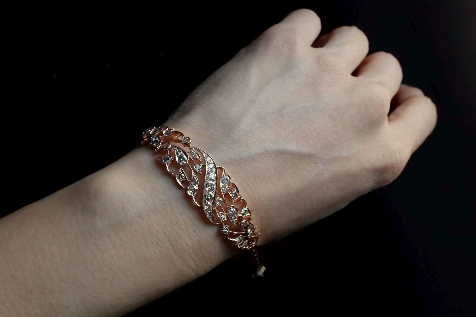 Old Mine Cut Diamond Bracelet, peranakan bracelet, antique peranakan jewellery, peranakan jewelry singapore, Gem Gardener