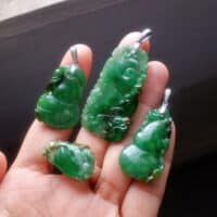 Green Jadeite Carved Pendant, carved jade pendants for sale, carved jade jewelry antique, jadeite pendant singapore, vintage carved jade pendant, jade jewellery singapore, Gem Gardener