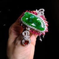 imperial green jade pendant, imperial jade necklace, haute couture jade, high end jade jewelry, jade pendant singapore, high quality jade pendant, statement pendant necklace jade, Gem Gardener