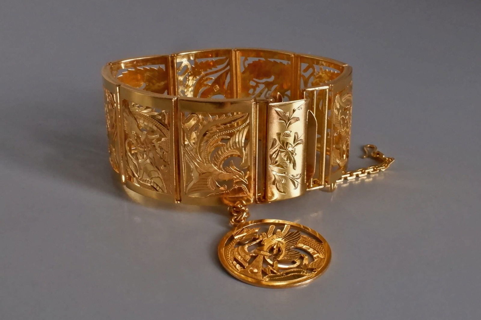 Dragon Phoenix Gold Bracelet, chinese gold bracelet 24k, chinese gold bracelet wedding, vintage wedding jewelry bracelets, chinese wedding traditional jewellery, wedding jewellery singapore, Gem Gardener