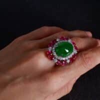 High Quality Jade Ring, jade ruby ring, imperial green jade ring, high quality jade jewelry, high end jade rings, jade ring singapore, fine jade jewelry hong kong, jade jewellery singapore, Gem Gardener