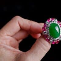High Quality Jade Ring, jade ruby ring, imperial green jade ring, high quality jade jewelry, high end jade rings, jade ring singapore, fine jade jewelry hong kong, jade jewellery singapore, Gem Gardener