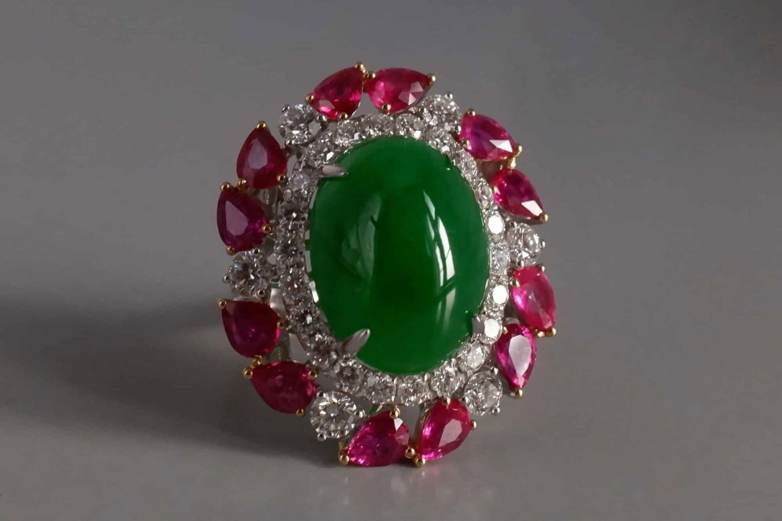 High Quality Jade Ring, jade ruby ring, imperial green jade ring, high quality jade jewelry, high end jade rings, jade ring singapore, fine jade jewelry hong kong, jade jewellery singapore, Gem Gardener
