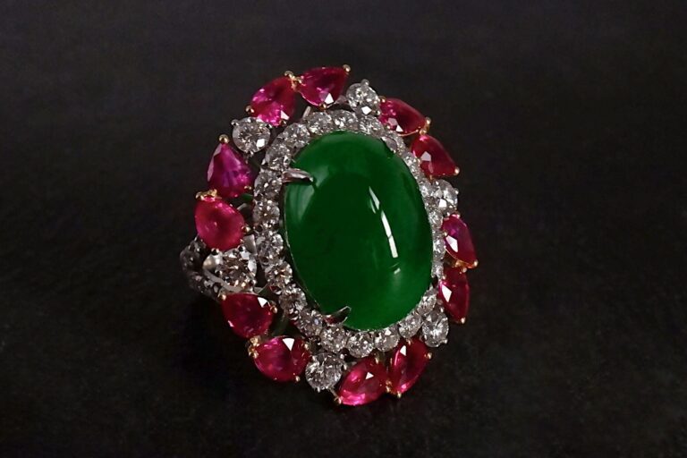 High Quality Jade Ring, jade ruby ring, imperial green jade ring, high quality jade jewelry, high end jade rings, jade ring singapore, fine jade jewelry hong kong, jade jewellery singapore, Gem Gardener
