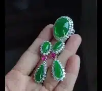 jade ruby diamond earrings video