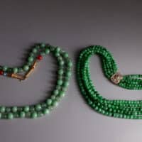 Long Jade Bead Necklace, long green jade bead necklace, extra long beaded necklace, chrysoprase jade bead necklace, chrysoprase beaded necklace, vintage jade beaded necklace, double strand beaded necklace gold, fine beaded gold necklace, gold beaded necklace with pendant, beaded jewellery singapore