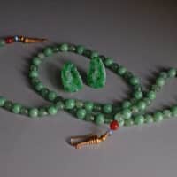 Long Jade Bead Necklace, long green jade bead necklace, extra long beaded necklace, chrysoprase jade bead necklace, chrysoprase beaded necklace, vintage jade beaded necklace, double strand beaded necklace gold, fine beaded gold necklace, gold beaded necklace with pendant, beaded jewellery singapore
