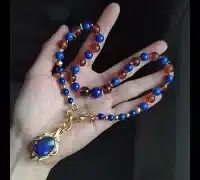 black opal lapis lazuli amber bead necklace video