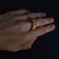 Gold Puzzle Ring, 24k solid gold ring mens, chunky gold rings mens, ancient style rings for sale, roman gold ring singapore, Gem Gardener