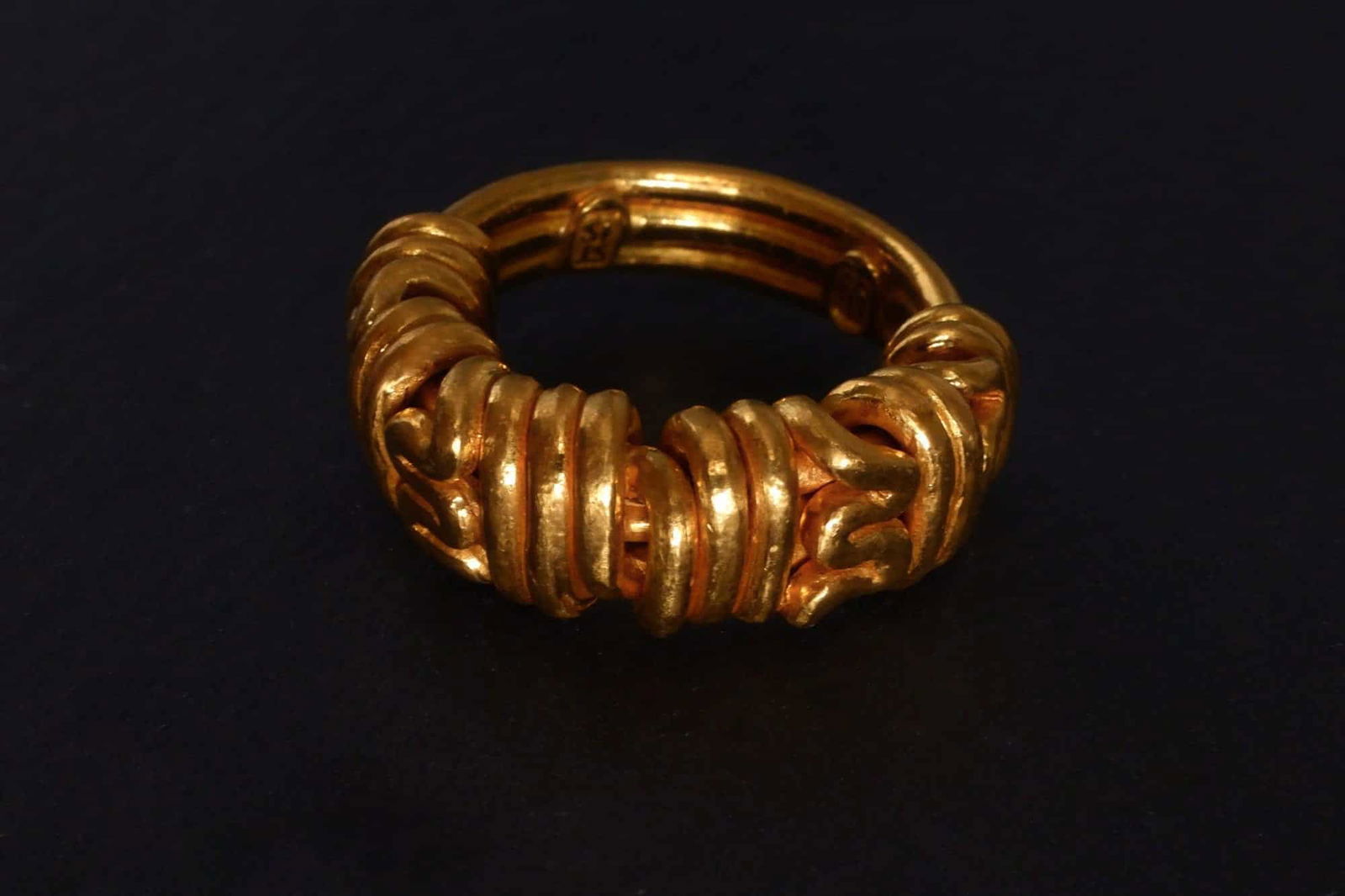Gold Puzzle Ring, 24k solid gold ring mens, chunky gold rings mens, ancient style rings for sale, roman gold ring singapore, Gem Gardener