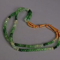 Fine Beaded Gold Necklace, Beaded Choker Necklace, double strand beaded necklace, tsavorite bead necklace, garnet bead necklace choker, bead necklace gold clasp, bead necklace singapore, Gem Gardener