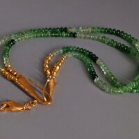 Fine Beaded Gold Necklace, Beaded Choker Necklace, double strand beaded necklace, tsavorite bead necklace, garnet bead necklace choker, bead necklace gold clasp, bead necklace singapore, Gem Gardener