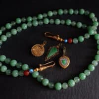 Long Jade Bead Necklace, long green jade bead necklace, extra long beaded necklace, chrysoprase jade bead necklace, chrysoprase beaded necklace, vintage jade beaded necklace, double strand beaded necklace gold, fine beaded gold necklace, gold beaded necklace with pendant, beaded jewellery singapore