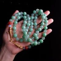 Long Jade Bead Necklace, long green jade bead necklace, extra long beaded necklace, chrysoprase jade bead necklace, chrysoprase beaded necklace, vintage jade beaded necklace, double strand beaded necklace gold, fine beaded gold necklace, gold beaded necklace with pendant, beaded jewellery singapore