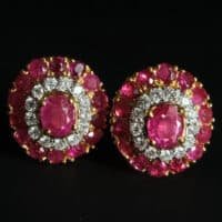Burmese Ruby Stud Earrings, ruby stud earrings gold, antique burmese ruby jewelry, antique burmese rubies, ruby and diamond earrings, ruby earrings singapore, antique ruby jewellery, ruby unheated jewelry, Gem Gardener