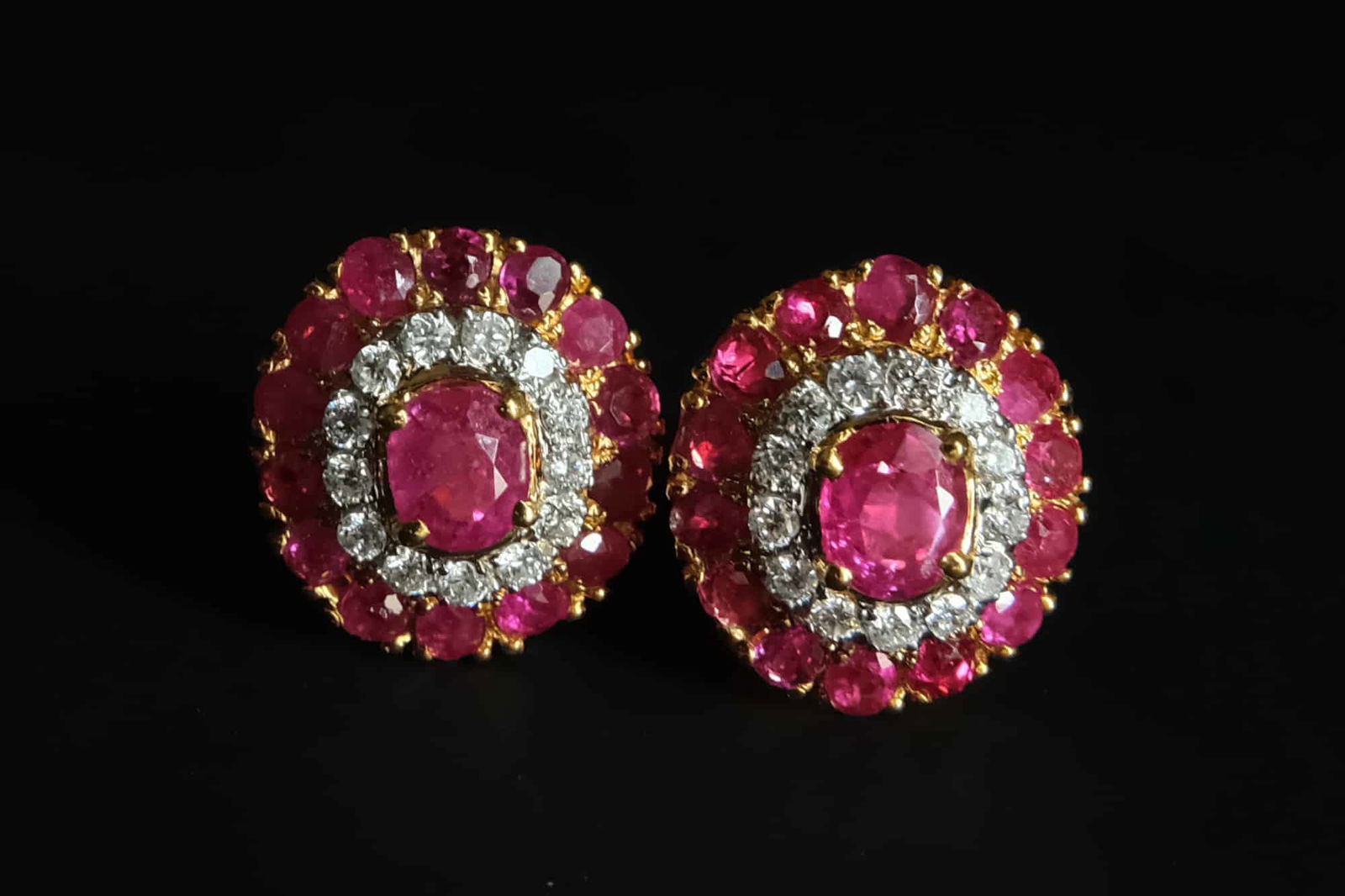 Burmese Ruby Stud Earrings, ruby stud earrings gold, antique burmese ruby jewelry, antique burmese rubies, ruby and diamond earrings, ruby earrings singapore, antique ruby jewellery, ruby unheated jewelry, Gem Gardener