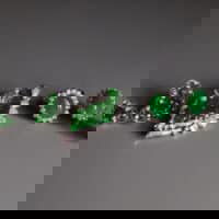 Old Mine Lao Keng Jade Brooch Pendant Earring Set