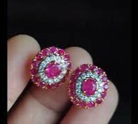 antique burmese ruby earrings video