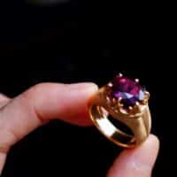 purple sapphire mens ring, renaissance style rings, medieval style jewelry, roman style gold rings, 24k solid gold ring mens, custom mens ring maker, SIJS, Gem Gardener