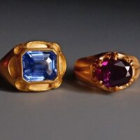 purple sapphire mens ring, renaissance style rings, medieval style jewelry, roman style gold rings, 24k solid gold ring mens, custom mens ring maker, SIJS, Gem Gardener