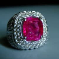 7ct Burmese Ruby Mens Ring