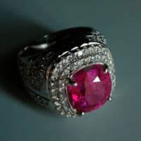 7ct Burmese Ruby Mens Ring