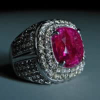 7ct Burmese Ruby Mens Ring