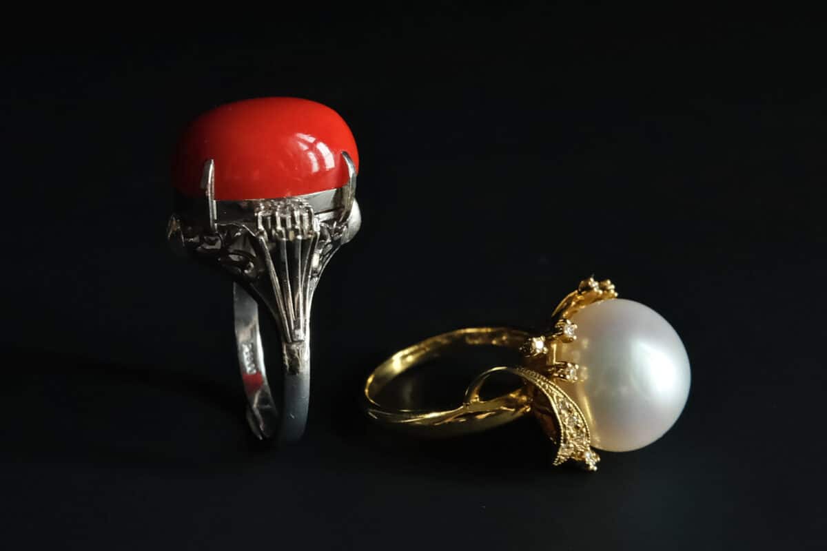 Coral Dome Ring, ox blood red coral, art deco coral ring, antique coral ring, vintage red coral ring, antique art deco rings, red coral ring singapore, Gem Gardener