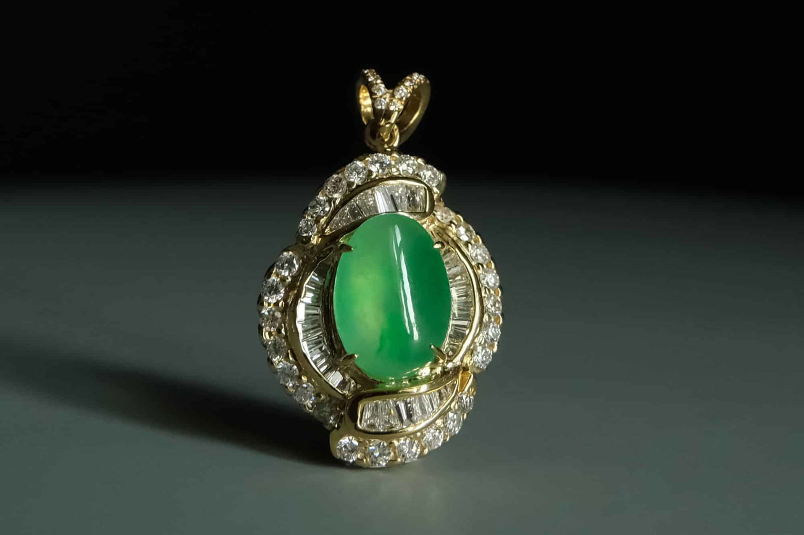 jade and diamond pendant, jade pendant singapore, vintage jade pendant for sale, antique chinese jade jewelry for sale, light green jade pendant, jadeite pendant cabochon, chinese jade pendant, Gem Gardener