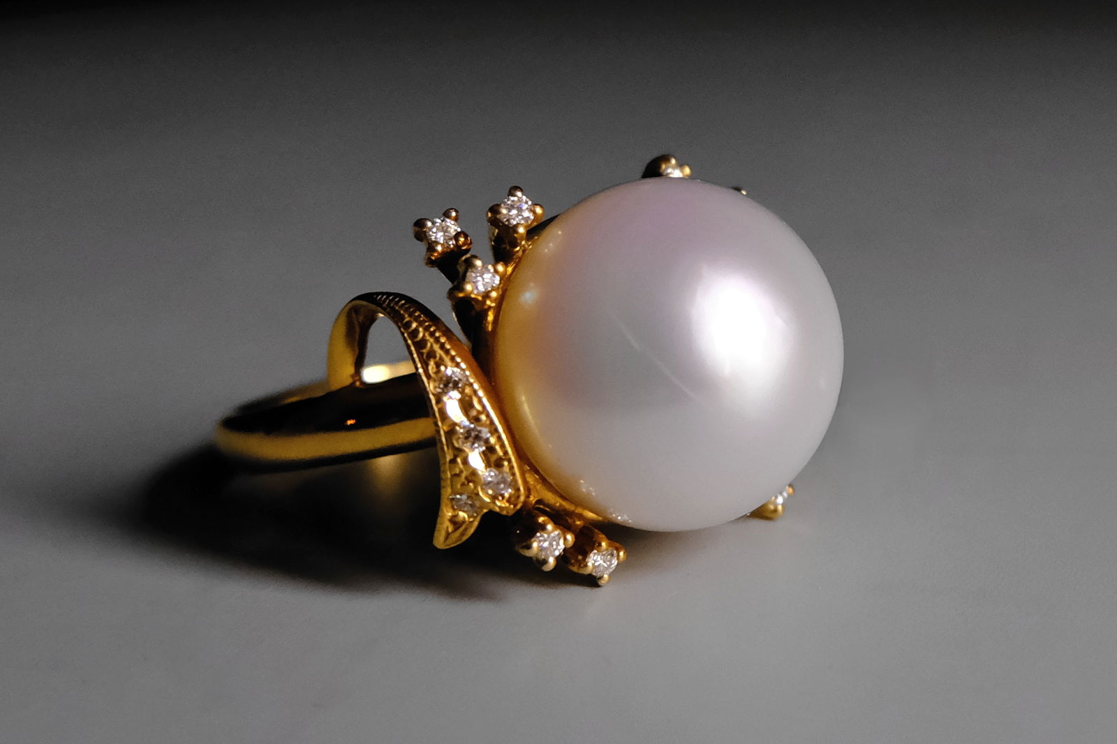 burmese pearl ring, burmese south sea pearls, 14mm south sea pearl price, 14mm pearl ring, 15mm pearl ring for sale, large vintage pearl rings, big vintage pearl ring, pearl ring singpore, Gem Gardener