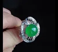 antique jade chinese platinum ring video
