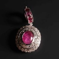 antique ruby pendant, ruby cabochon pendant, vintage ruby pendant, red ruby pendant, natural ruby pendant gold, ruby pendant singapore, unheated ruby, Gem Gardener