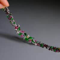 vintage jade bracelet, vintage jade jewelry for sale, chinese jade bracelet, jade and diamond bracelet, tutti frutti gemstone bracelet, ruby jade bracelet, jade jewellery singapore, Gem Gardener