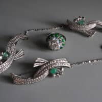 Kerosang Brooch, peranakan brooch singapore, white gold brooch, kerongsang brooch pin, antique peranakan jewellery, Gem Gardener