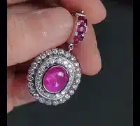 burmese star ruby diamond pendant video