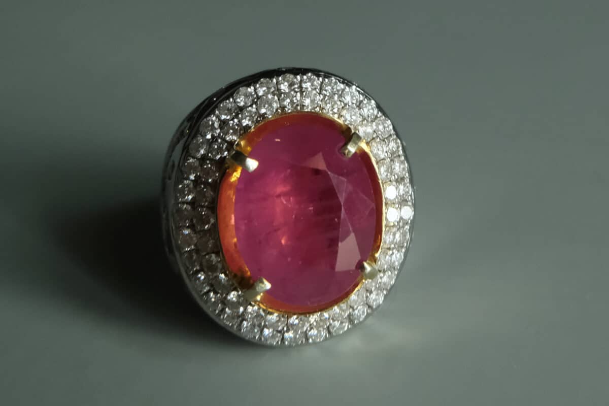 Cleanest Large Ruby 11ct Big Ruby Ring Mens Vintage | Gem Gardener